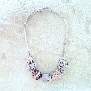 StoryVine Silver & Gold Charm Bracelet